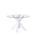 Mesa Jade 120 Red.Fija Cristal/Blanco