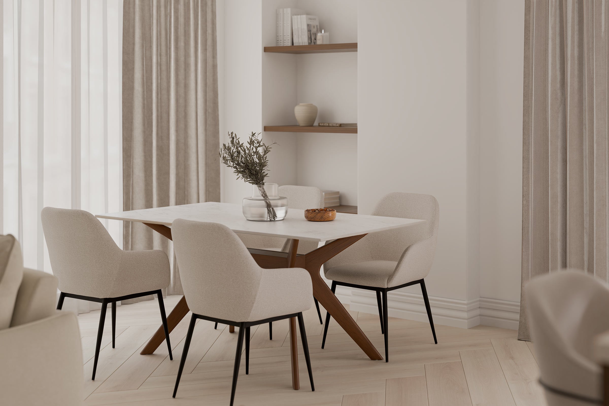 Silla Isabella Beige Pata Negra