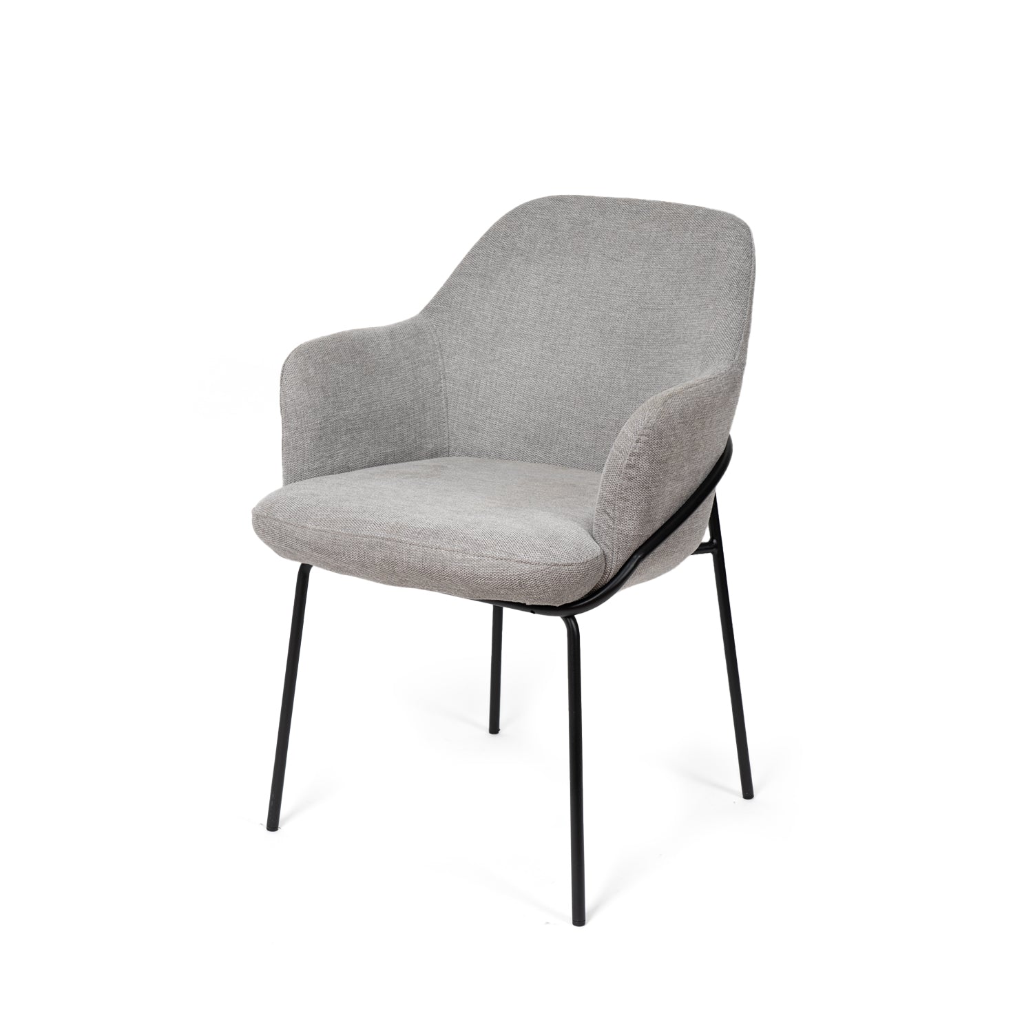 Silla Abigail Gris Claro Pata Negra