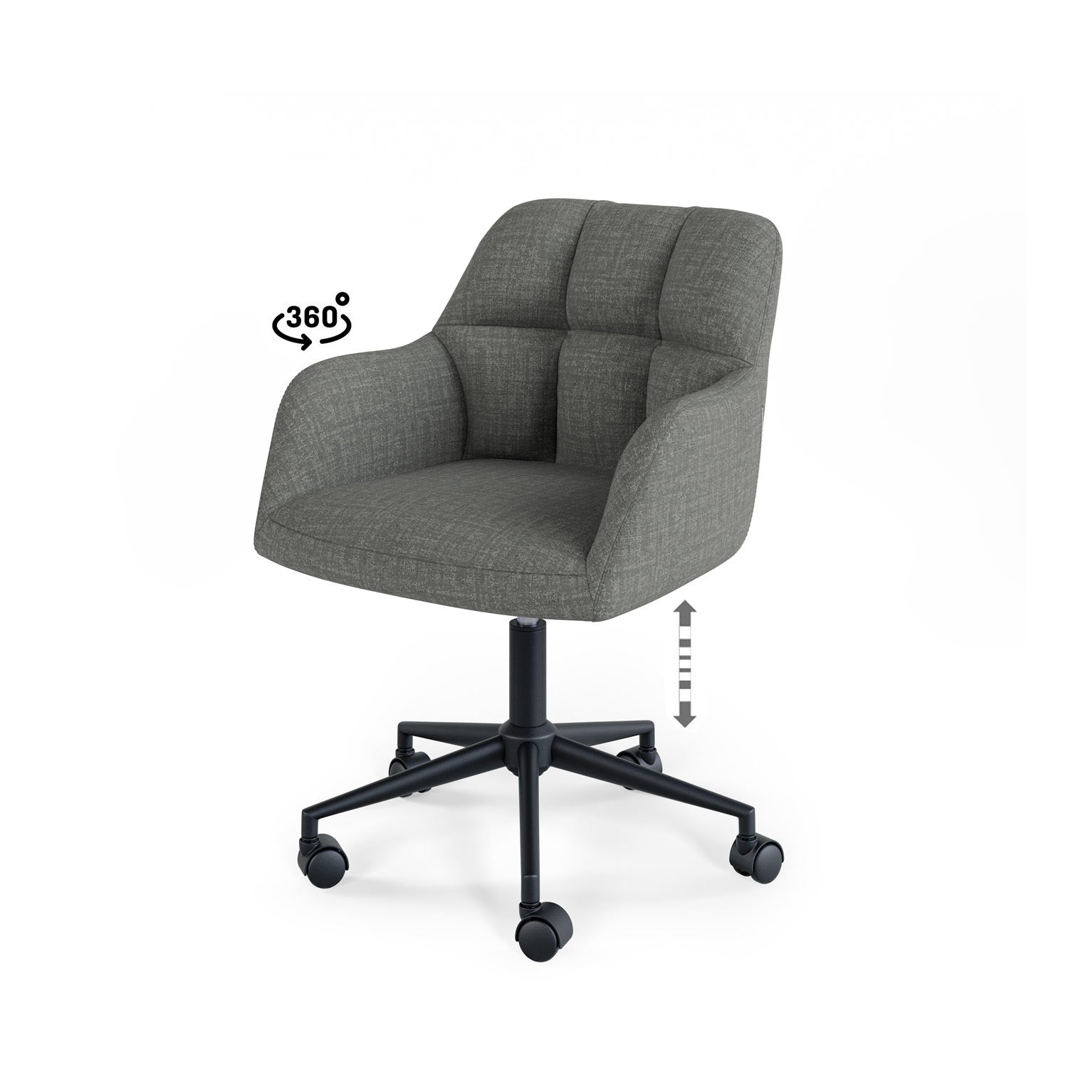 Silla Oficina Stanford Gris Oscuro