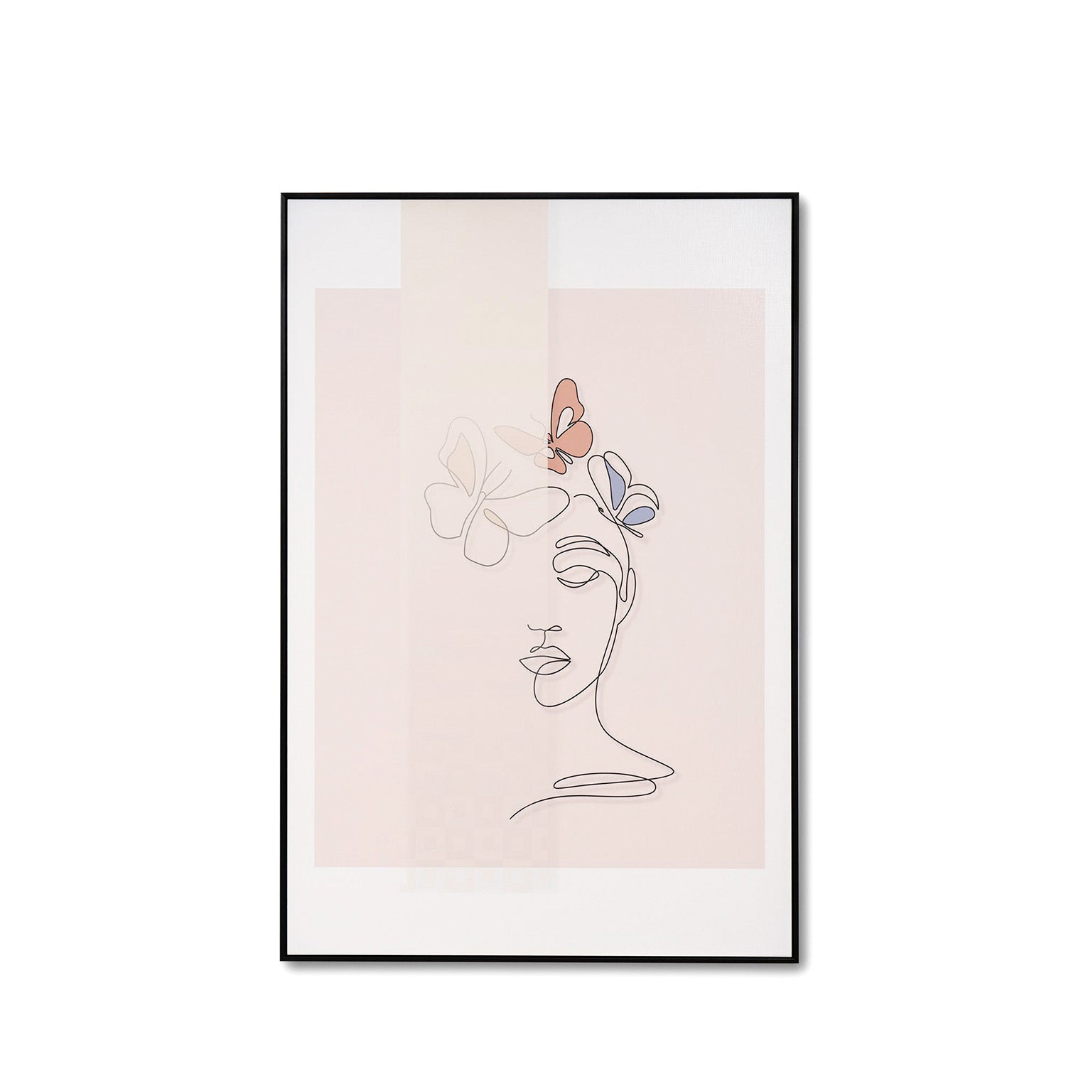 Cuadro Woman Butterfly 80*120 Negro
