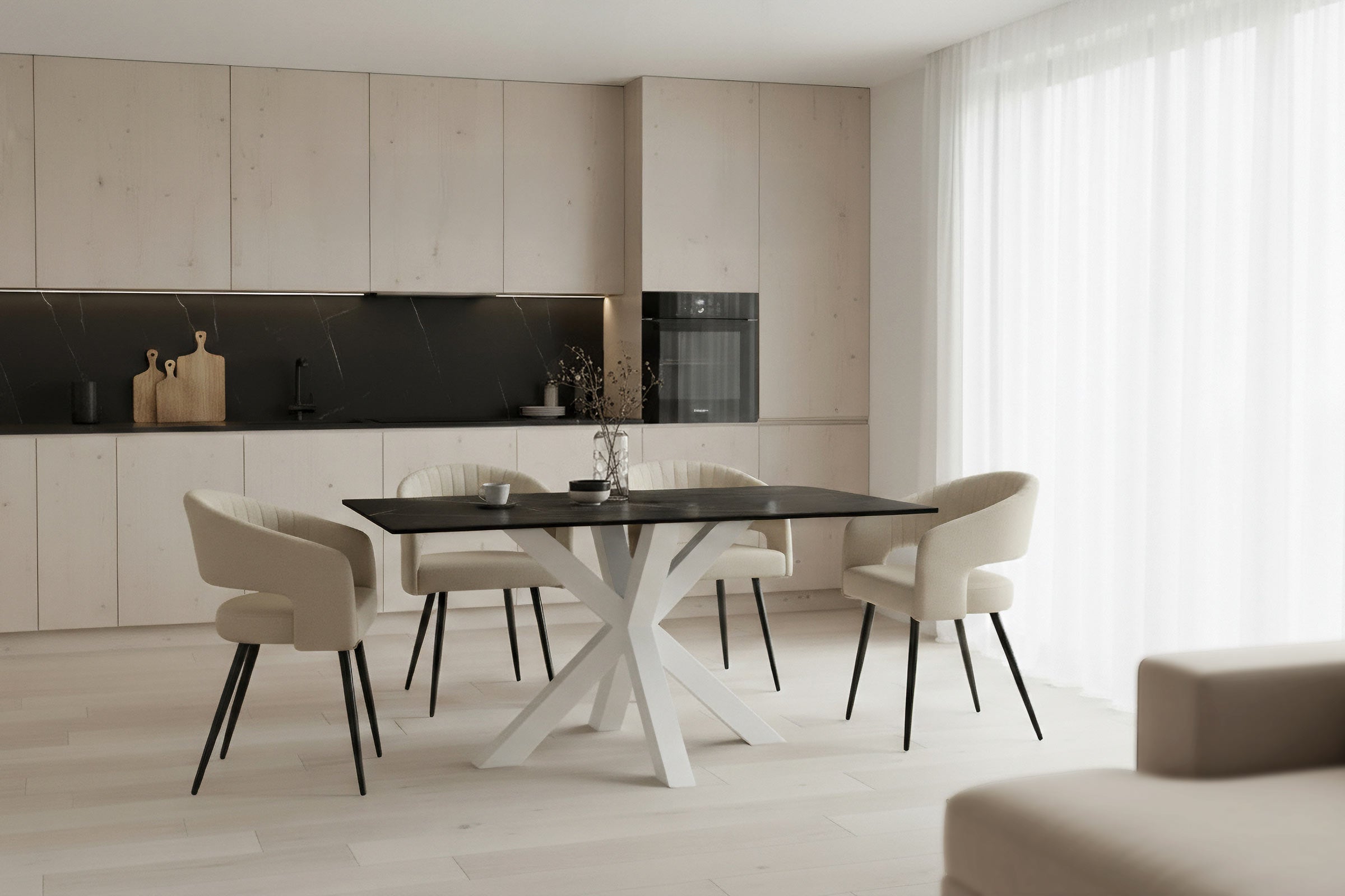 Mesa Joyce 140 Sahara/Blanco