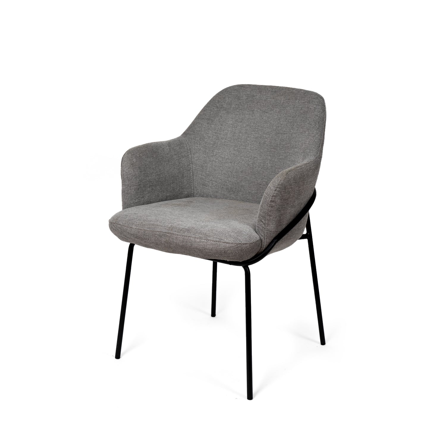 Silla Abigail Gris Oscuro Pata Negra