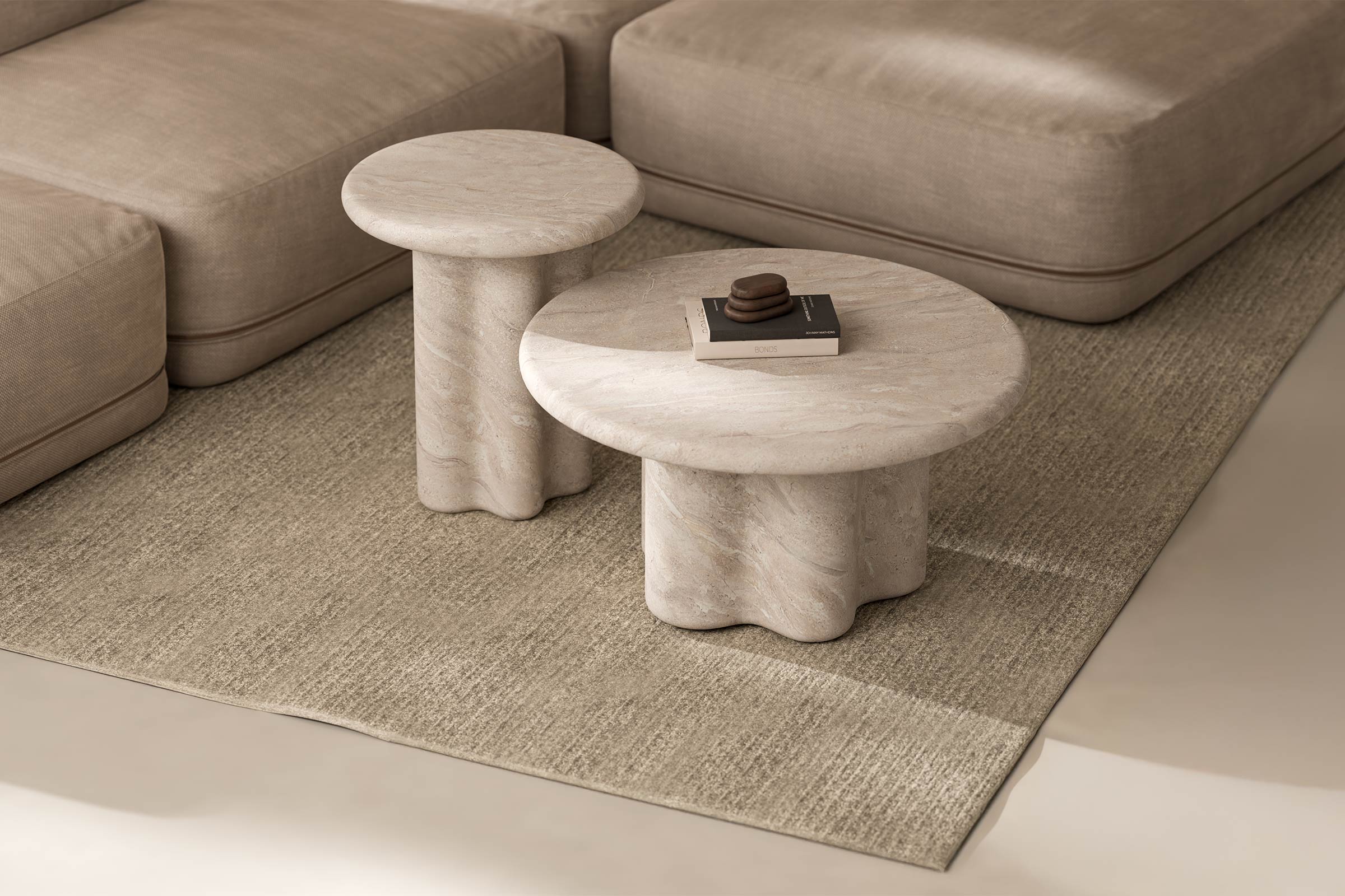 Mesa Centro Emeric Marmol Travertino