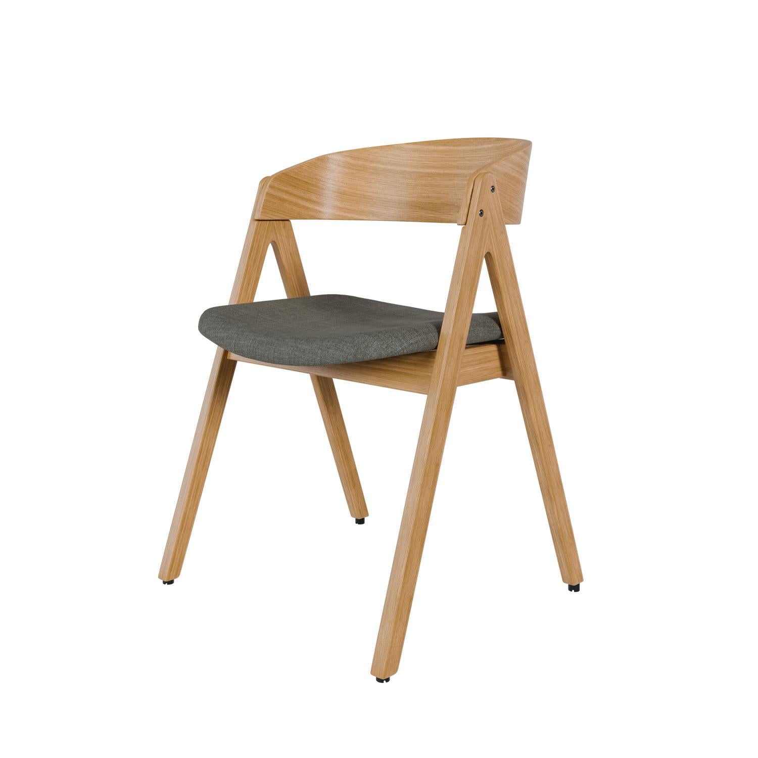 Silla Rina Roble Gris Oscuro