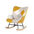 Mecedora Denver Patchwork Mostaza