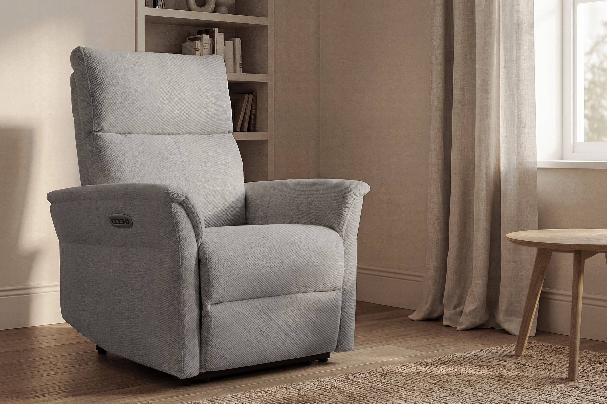 Sillon Relax 1 Motor Misaki Gris Claro