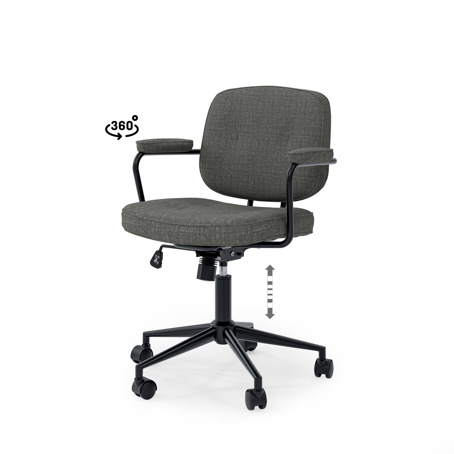 Silla Oficina Columbia Gris Oscuro