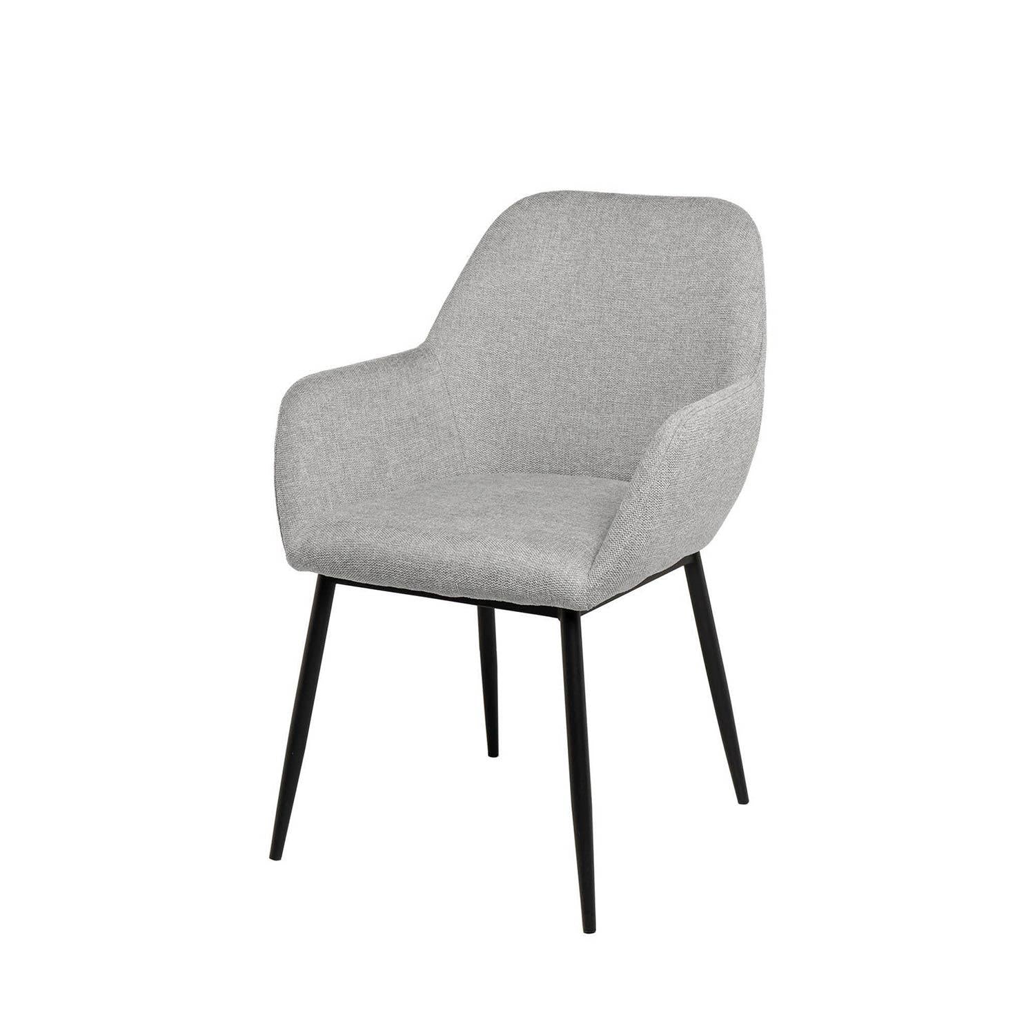 Silla Isabella Gris Claro Pata Negra