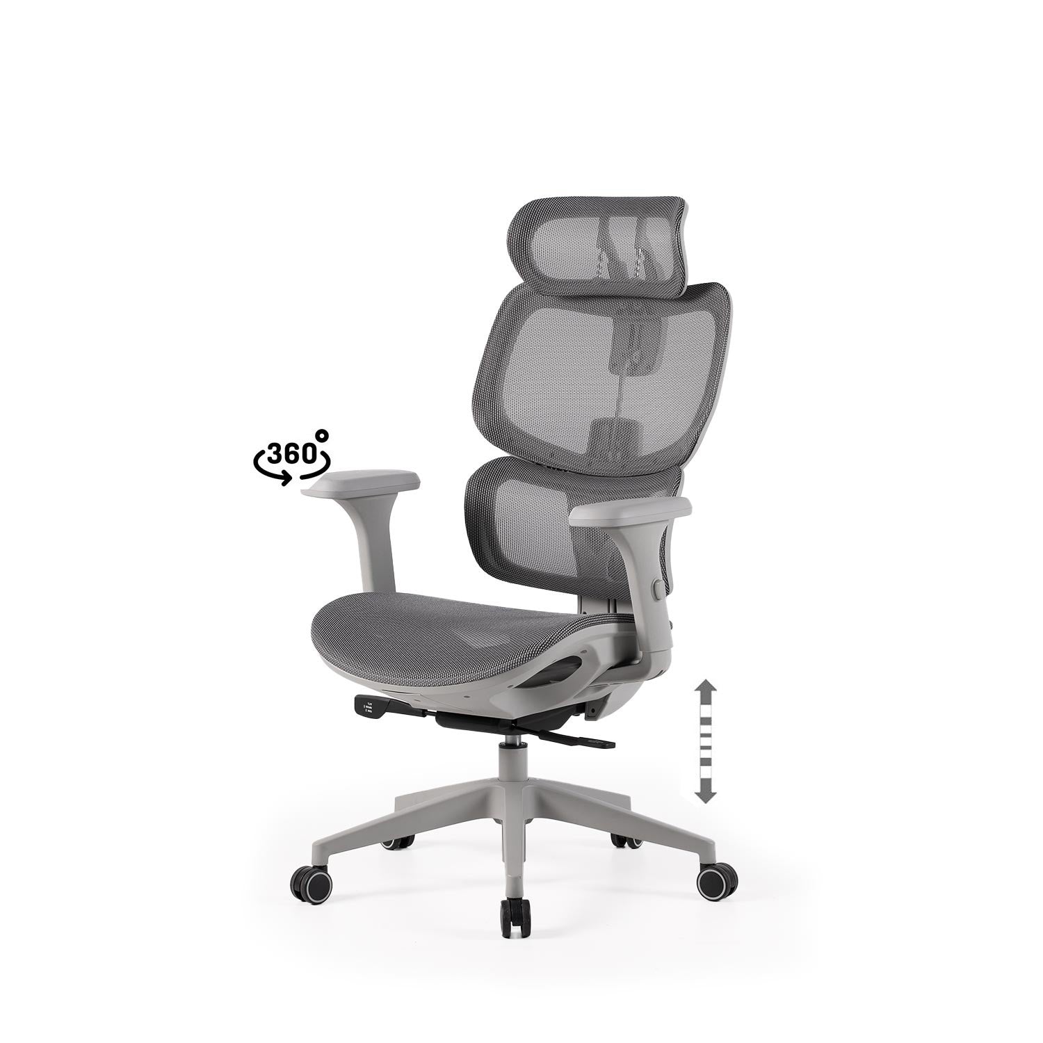 Silla Oficina Toronto Gris/Gris