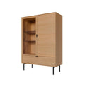 Vitrina Baja Ptas(Mad+Crst)+Caj Tulsa