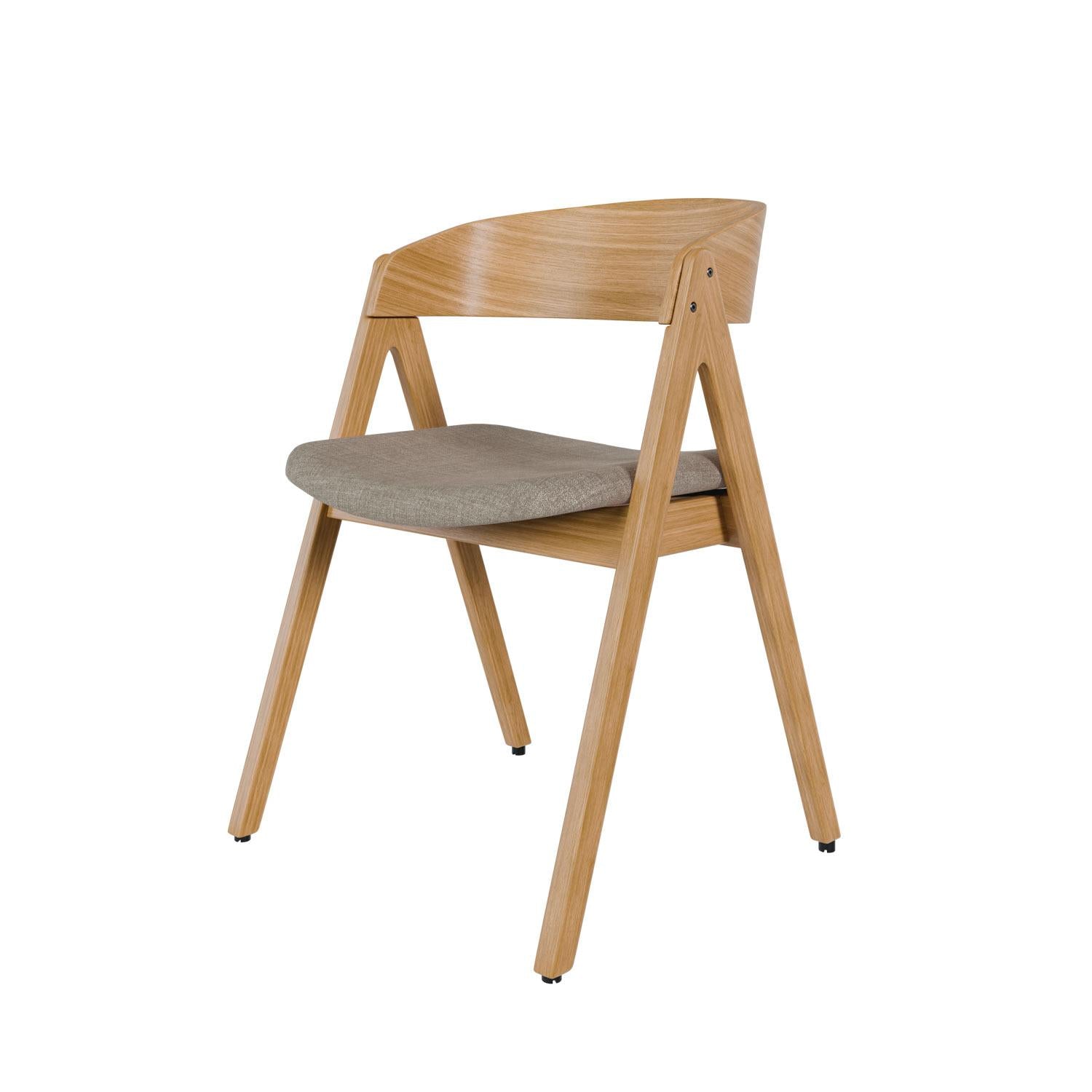 Silla Rina Roble Gris Claro