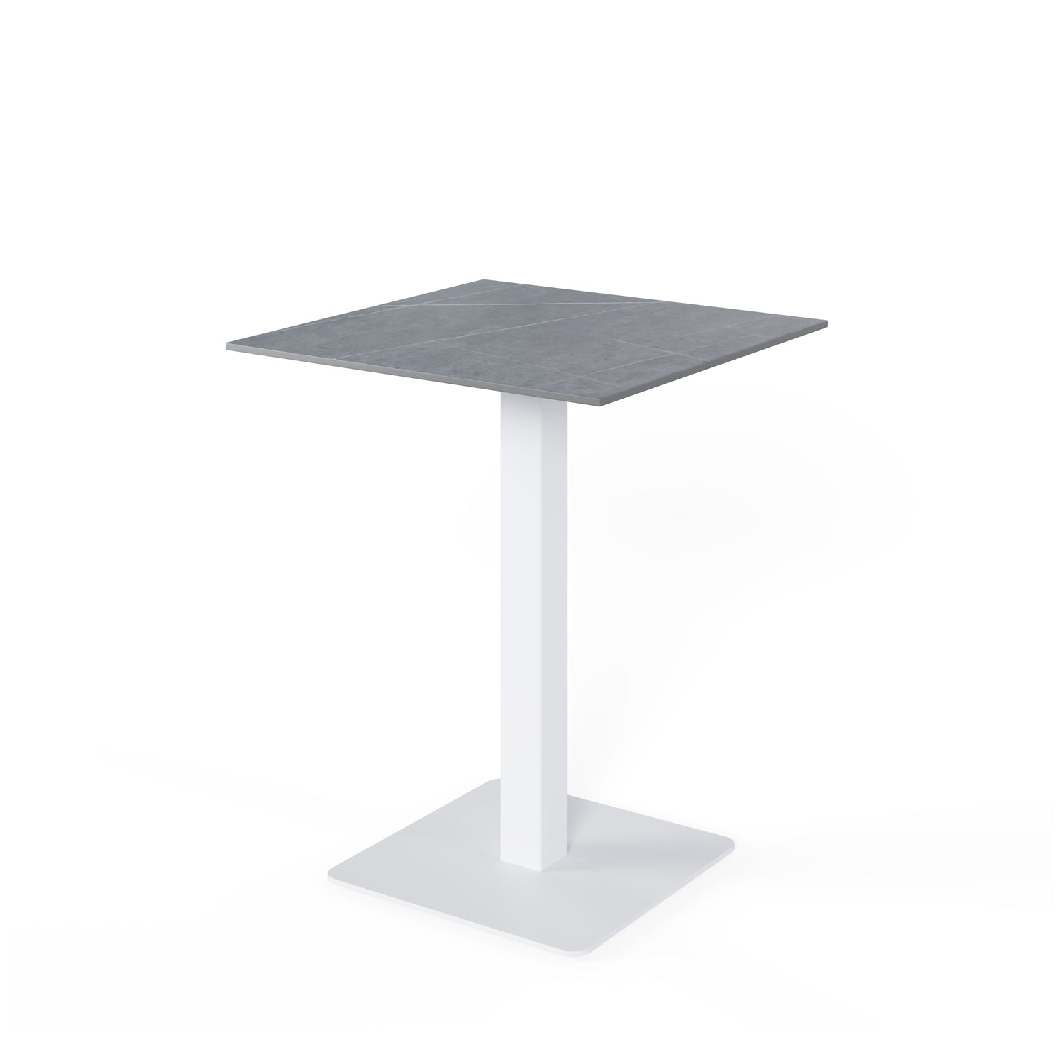 Mesa Alta Samira Cuadrad.Gris/Blanco