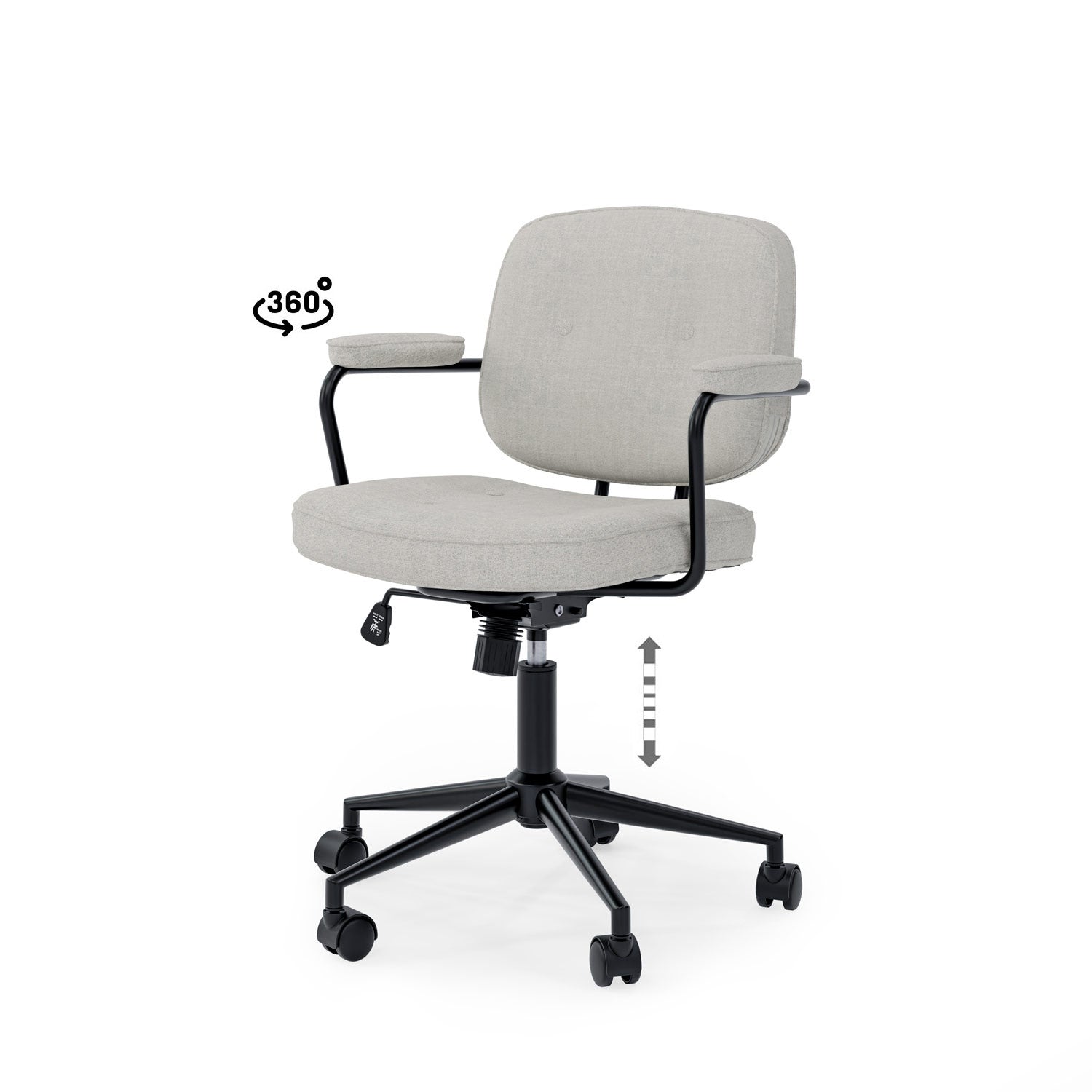 Silla Oficina Columbia Gris Claro