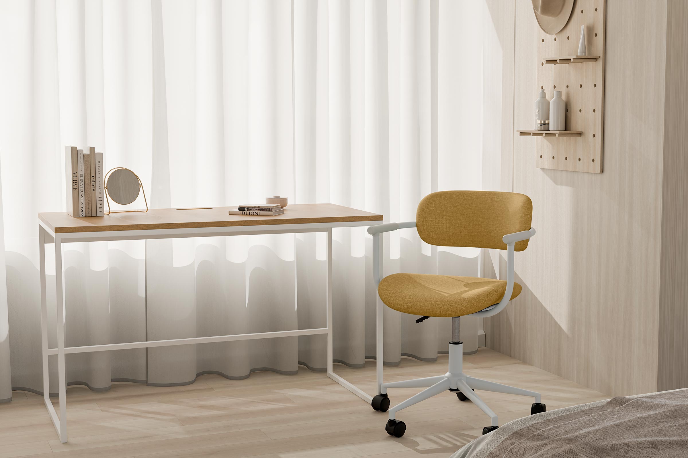 Silla Oficina Oxford Mostaza