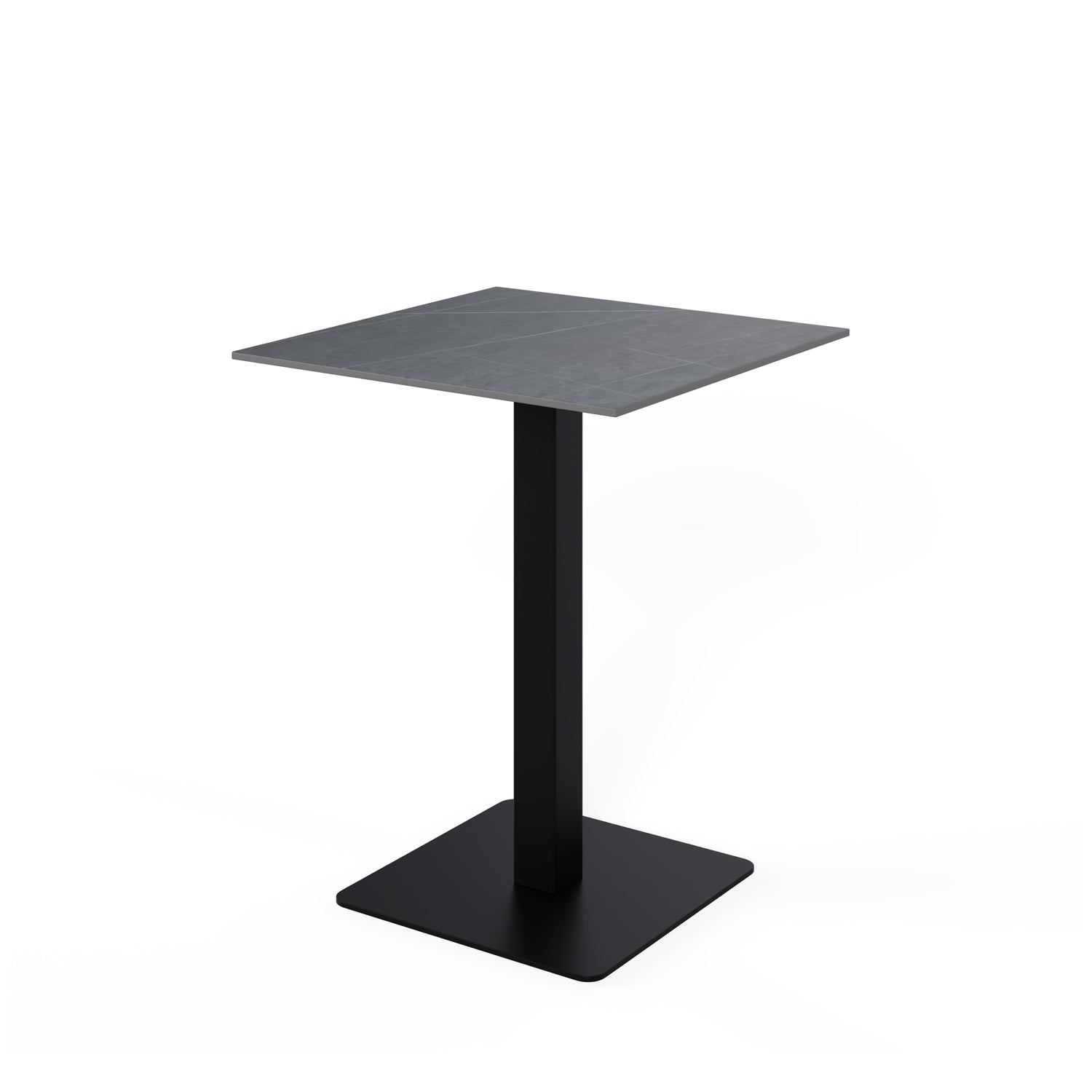 Mesa Alta Samira Cuadrad.Gris/Negro