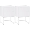 WHITE Pack de 2 MESITAS 40x30x55 cm Blanco | .