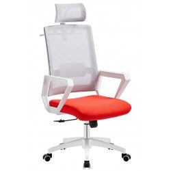 Sillón de oficina 3,  tejido rojo