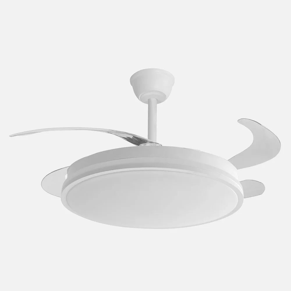 Ventilador Dc RIO 44w Blanco 4asp 107d 4900lm 3500-4000-6500k Remoto Y Temporizador